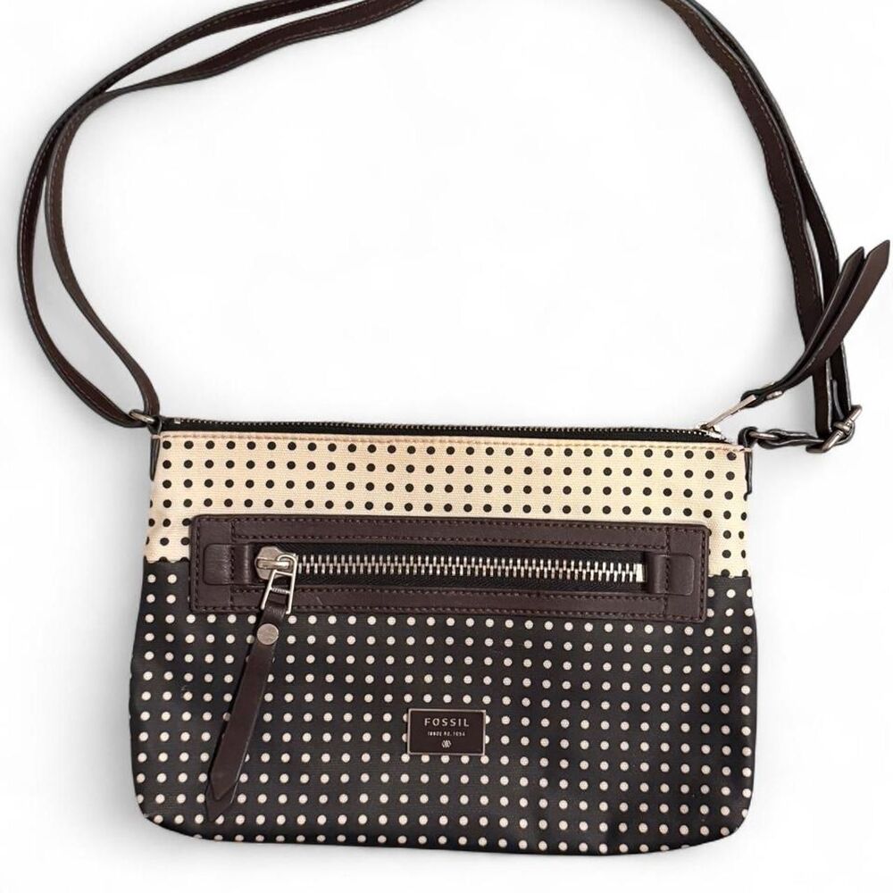Fossil Dawson Polka Dot Crossbody Bag
